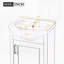 Meuble-lavabo de 20 po avec lavabo en céramique, meuble-lavabo simple autoportant avec porte à fermeture douce-1454510208
