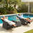Adjustable Outdoor Lounge Chair With Backrest And Footrest, Non-Slip Legs And Weather-Resistant Cushions-1245431524