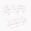 Modern Convertible 72 Inch Foldable Sleeper Sofa With Tufted Design For Small Spaces And Multi-Functional Use.-1062881605