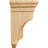 5 1/2"W x 5 1/2"D x 10"H Raised Fluting Corbel, Red Oak (2-Pack)-91223599