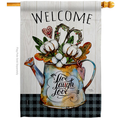 Drapeau de jardin en polyester 2 côtés 1 pi 5 po x 1 pi