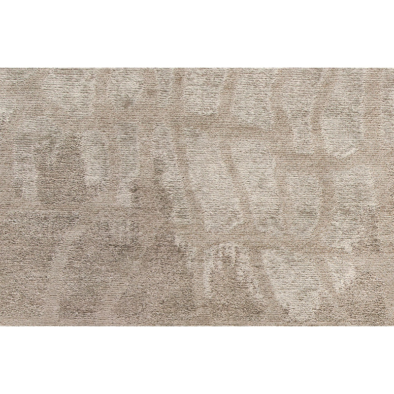 Hand Knotted Geometric Area Rug in Brown, Rectangle 9' x 12'