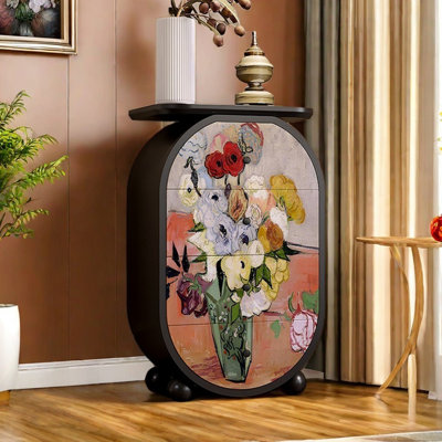 Commode ovale moderne à quatre tiroirs