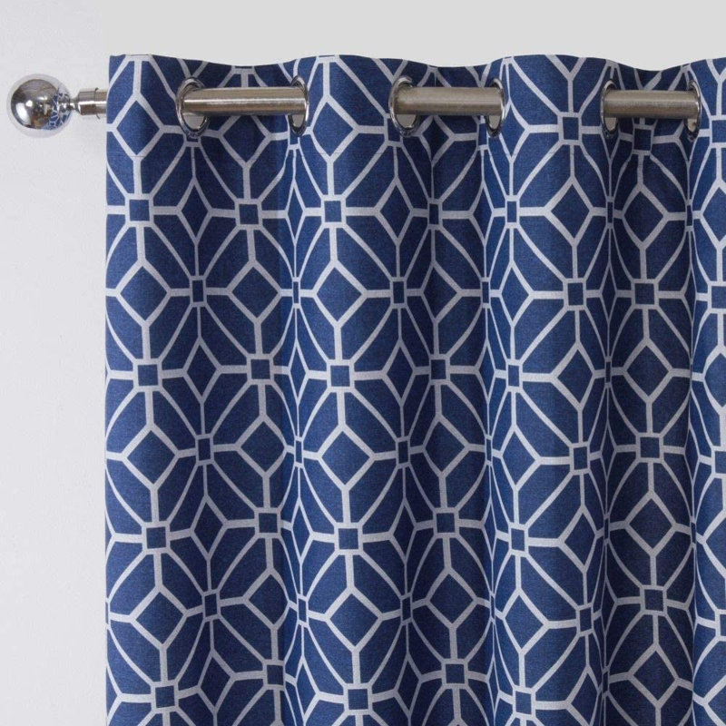 Devencove Room Darkening Curtain, 167.64cm W x 182.88cm L, Navy