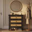 Table de chevet basse avec 3 tiroirs