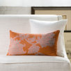 Orange throw pillows