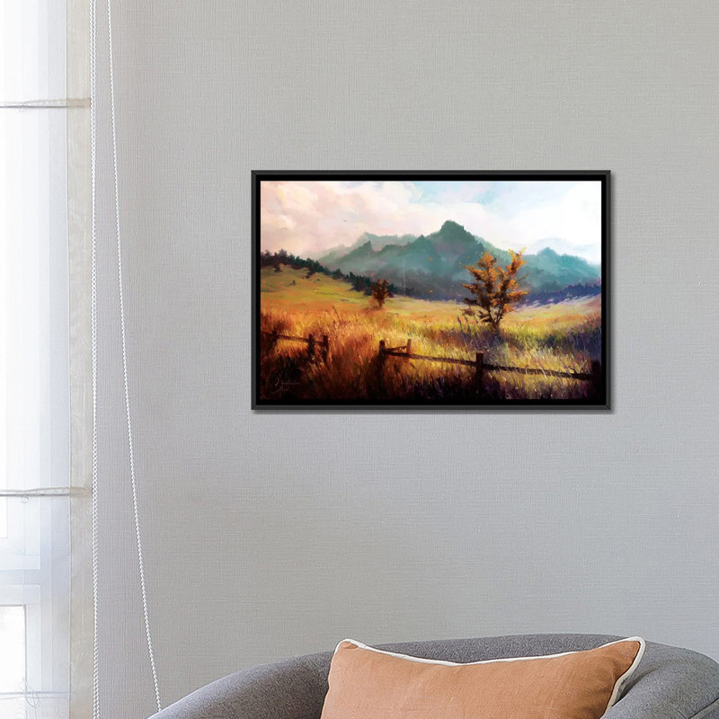 Reproduction d’art, "Flatiron Mountains" par Christopher Clark, Pas de tapis, H 18 po x l 26 po x P 1,5 po