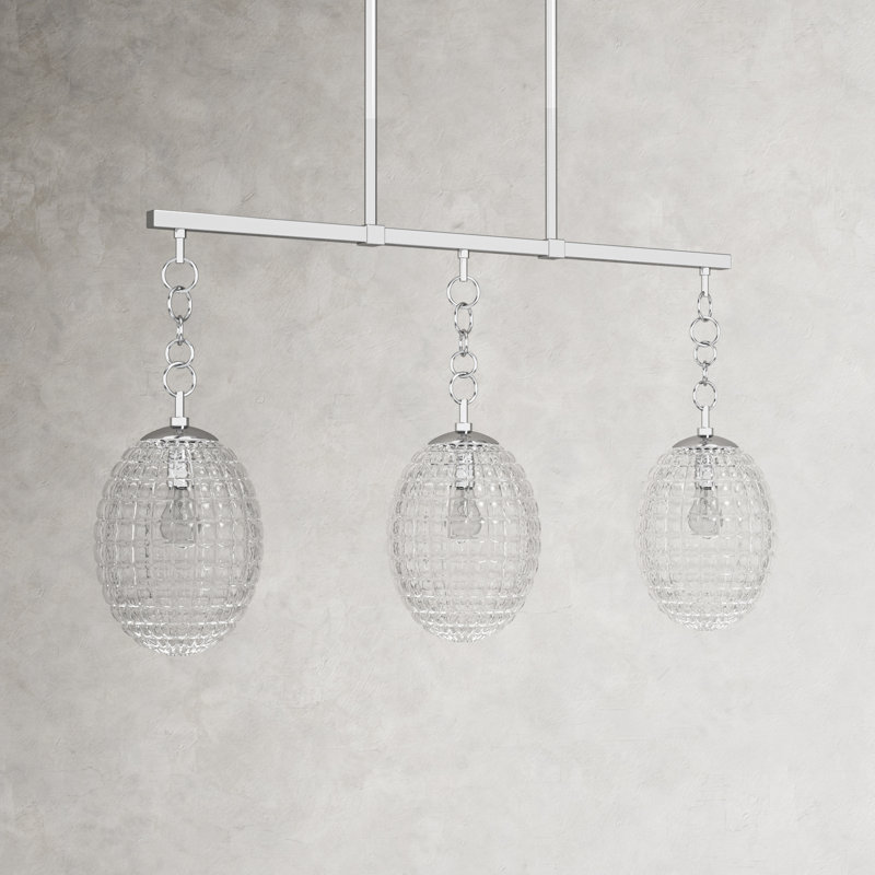 Akio 3 - Light Kitchen Island Pendant, Polished Nickel