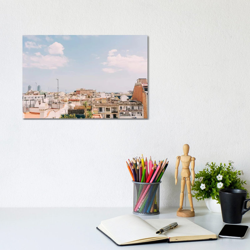Barcelona Rooftops by Bethany Young - Print on Canvas, 20.32cm H x 30.48cm W x 1.91cm D, Wrapped Canvas