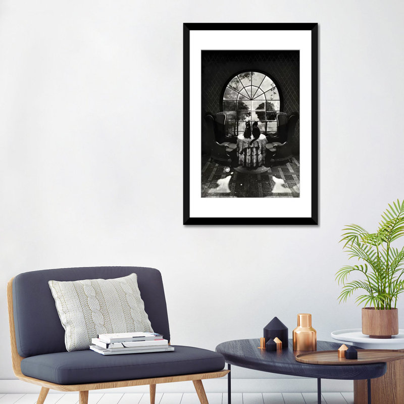 "Room Skull" par Ali Gulec, impression sur toile tendue, Papier d'art encadré noir, H 32 po x l 24 po x P 1 po
