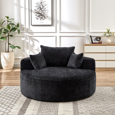 Hsuan 55" Terry Chenille Chaise Lounge, No Assembly Required by Latitude Run