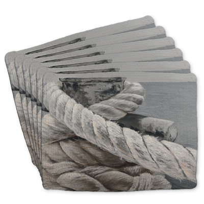 Twisted Boat Rope Braided Polyester Placemats Set of 6 Decor