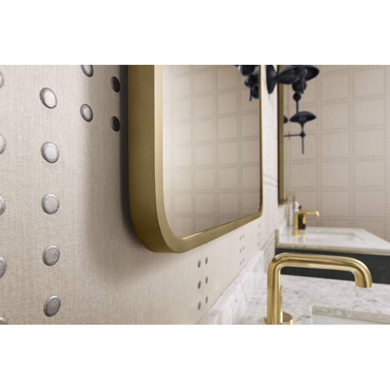 Craft Series Wall Mirror, 34.25" H x 19.25" W, Aged Brass