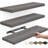 Rustic Floating Shelves for Wall - Small Size - Versatile Design - Grey - Set of 3-423784794