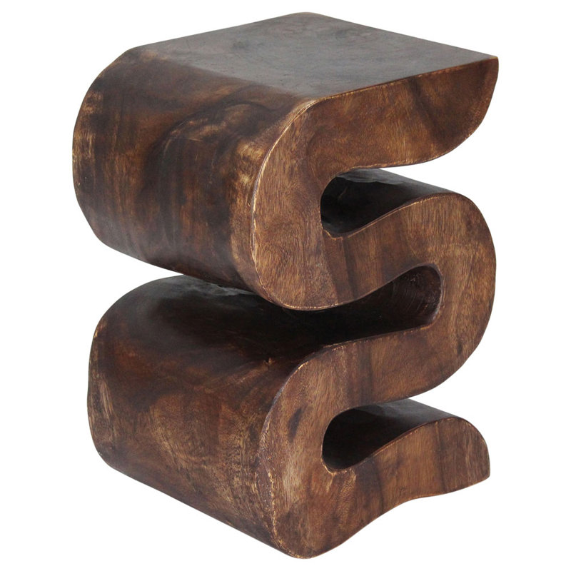 Table de bout Harison, Bois brun foncé, H 20 po x l 14 po x P 12 po