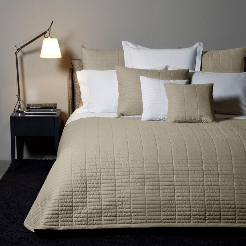 Spoleto Coverlet, Khaki, Queen Coverlet