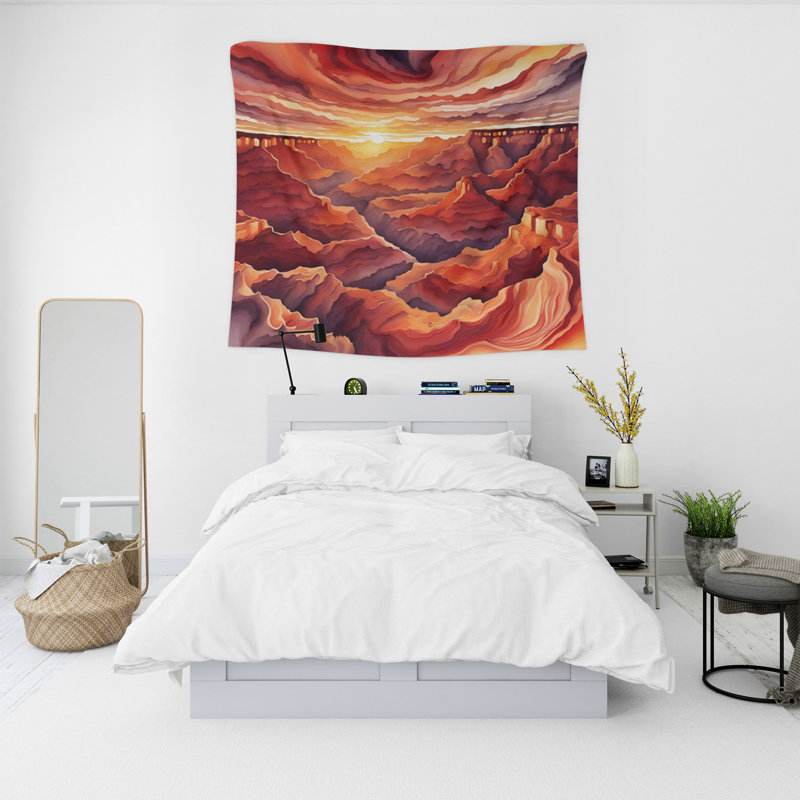 Tapisserie murale, H 60 po x l 51 po x P 0,5 po