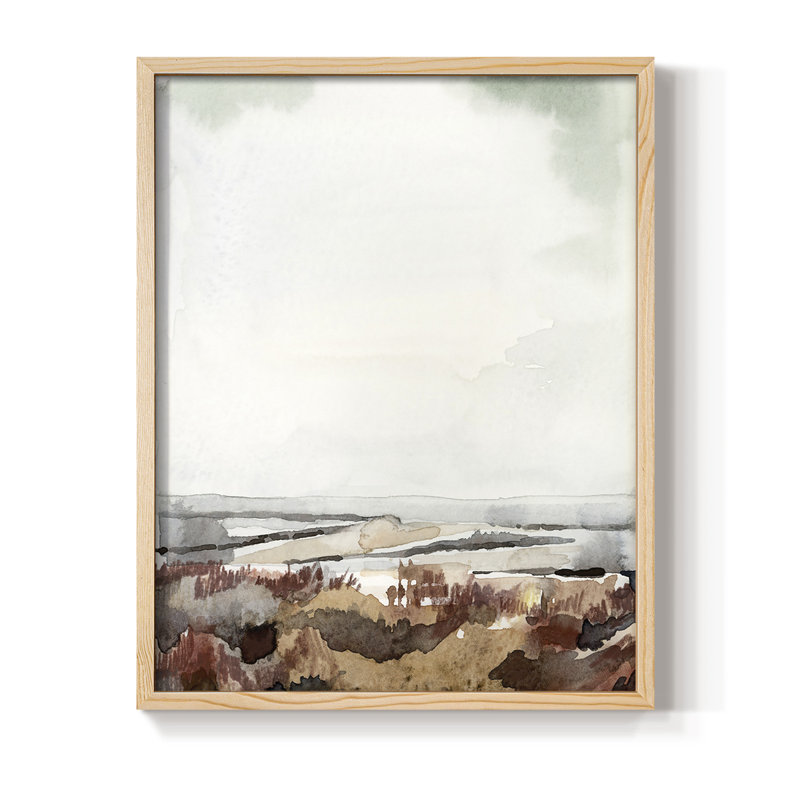 Coastal Inlet Study I, reproduction encadrée - bois massif, H 15 po x l 12 po
