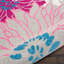 Tapis bleu tissé à la machine 9 pi x 12 pi floral