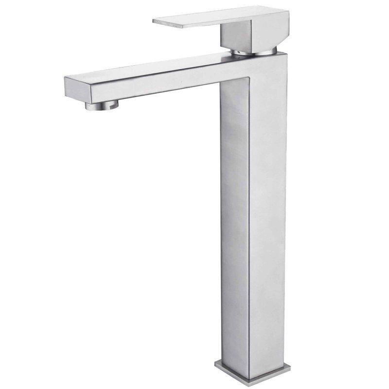Olla Bathroom Tall Square Sink Vanity Tap Faucet Mono Basin Mixer
