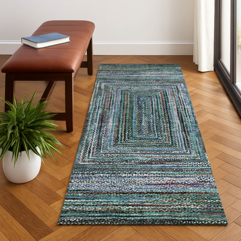 Premium Machine Washable Bucz AMF1725 Geometric Rug, Runner 2'3" x 7'6"
