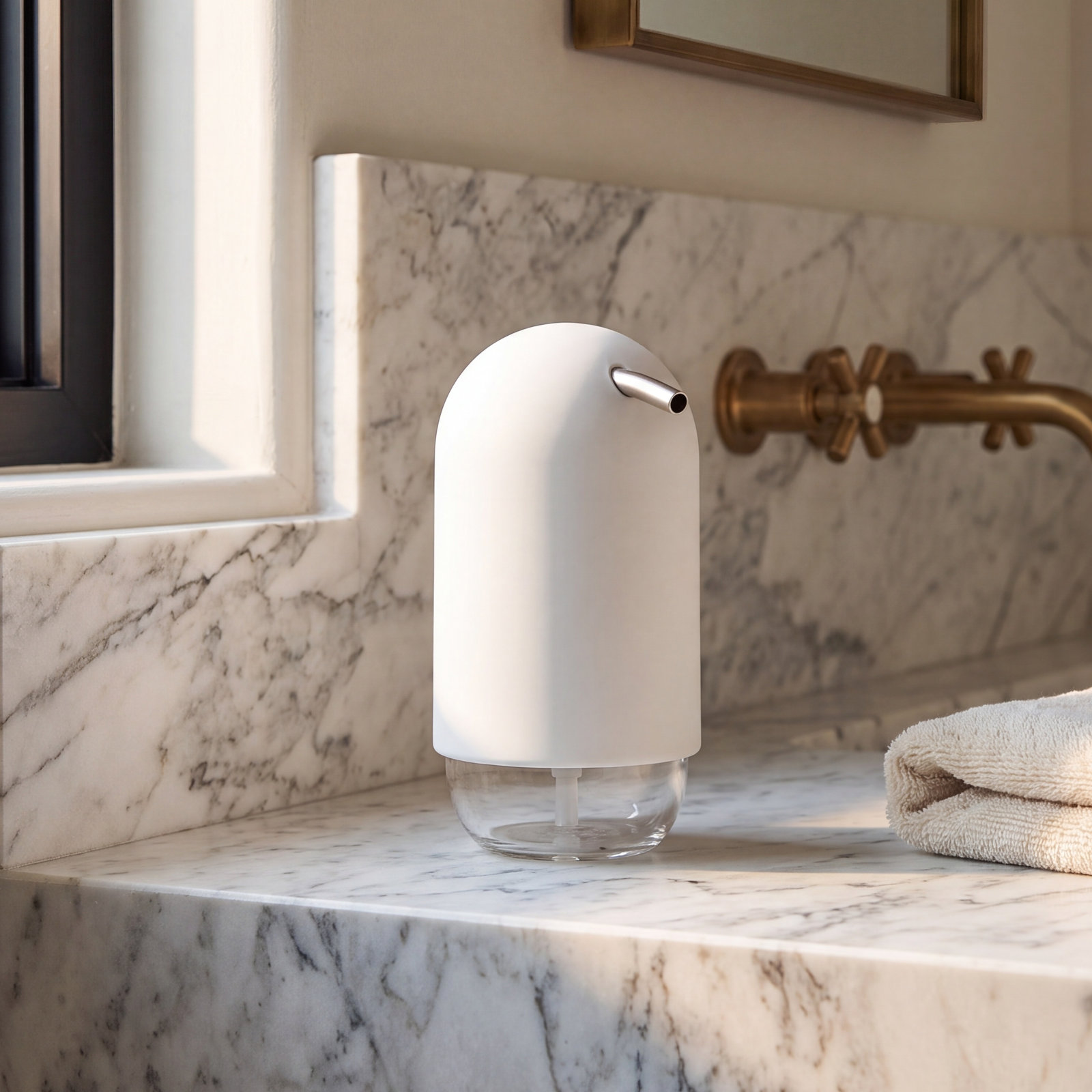 Touch Soap / Lotion Dispenser, White