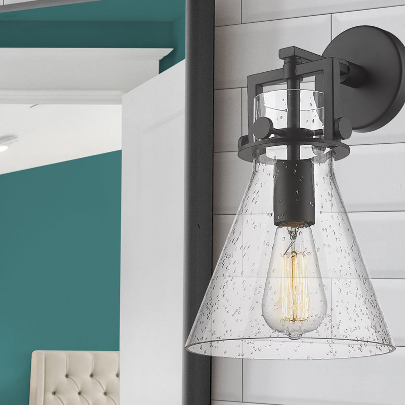 Skokie Armed Sconce, Seedy, Matte Black