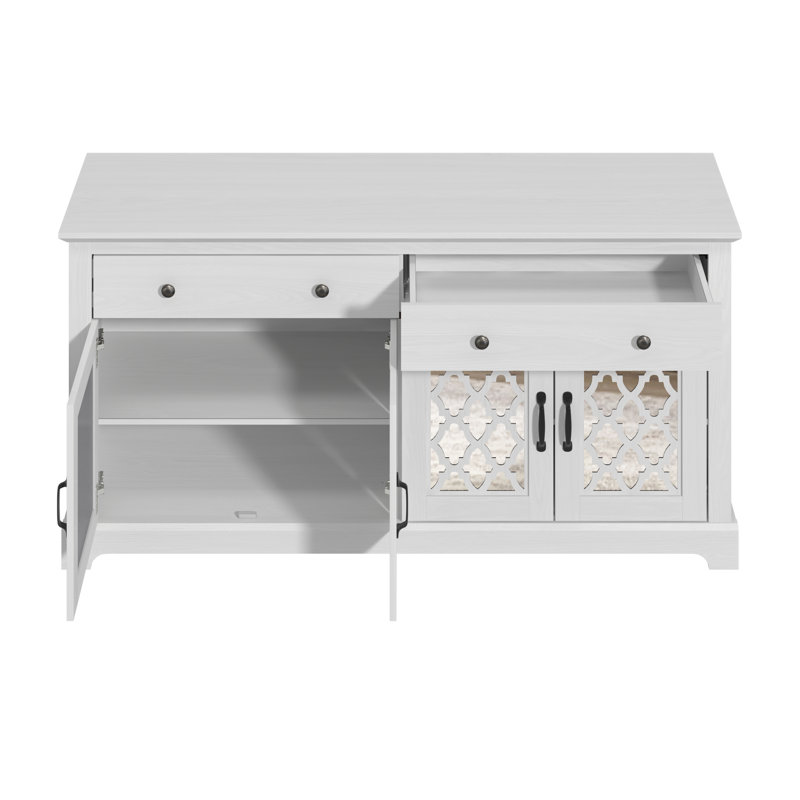 Buffet 2 tiroirs Chessani, Pearl White Oak, Moorish
