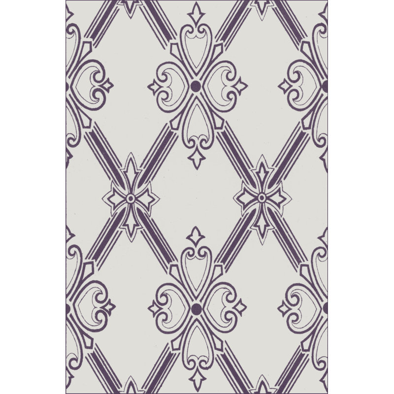 Pattern in Plum II 1 Piece Wrapped Canvas Wall Art, 30cm H x 20cm W x 3.8cm D