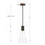 Luminaire suspendu conique à 1 lumière Trikomou