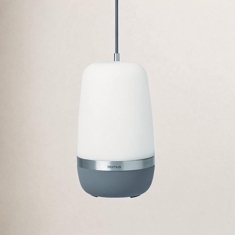 Lampe de table extérieure rechargeable SPIRIT, H 5,9 po x l 3,5 po x P 3,5 po, Blanc / gris