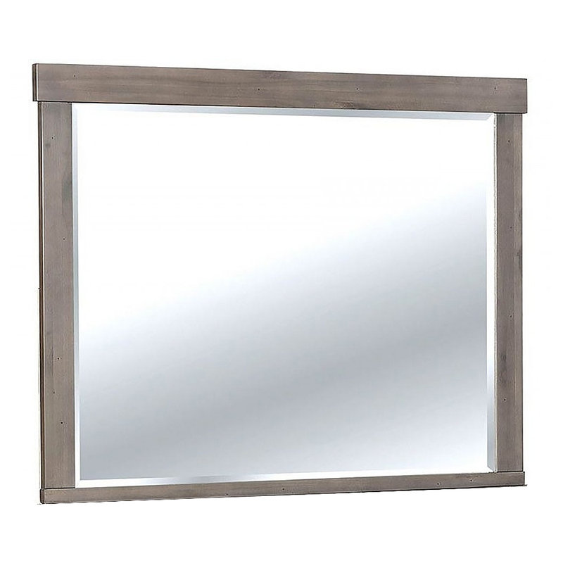 Wood Flat Wall Mirror