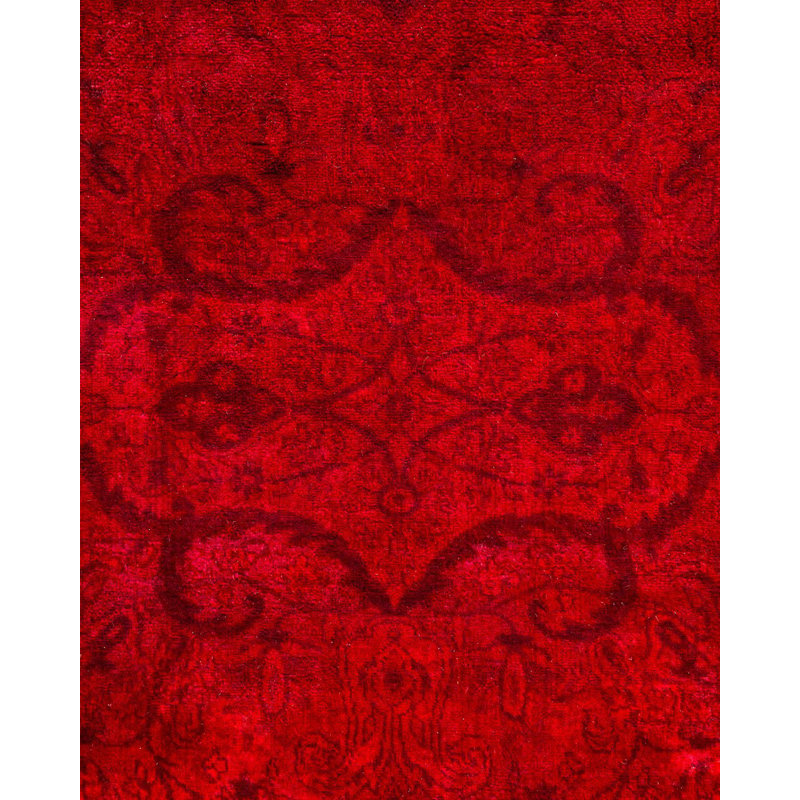Holsworth One-of-a-Kind 4' 1" X 6' 2" New Age Wool Area Rug Red
