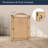 20x15" Farmhouse Rustic Distressed Wood Window Shutter Decorative Wall Mirror for Entryway, Natural
