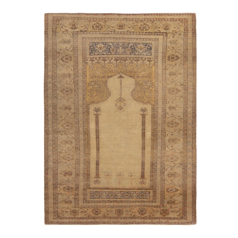 One-of-a-Kind 4'2" x 5'9" Hand Knotted Area Rug