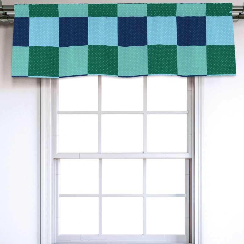 Sateen Patchwork Ruffled Window Valance