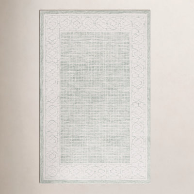 Hand-Tufted Geometric Wool Rug