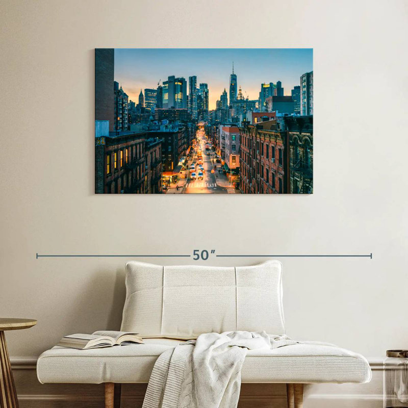 Sireci Lower Manhattan Twilight Rush, 26" H x 39" W