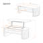 Table basse à plateau relevable de 47,2 po avec compartiment caché, table centrale en bois partiellement assemblée, plateau de table ovale moderne pour le salon (ANCIEN SKU: N724P228921D)-336221673