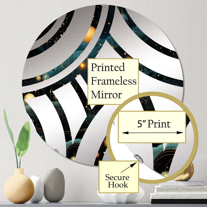 Miroir décoratif Celestial Constellations, 23,6 po x 23,6 po