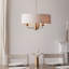 Landover 3-Light Chandelier finished in Vintage Brass and Natural