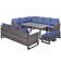 Nazime Wicker 9 - Person Modular Patio Conversation Sets with Cushions
