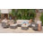 Allcot 5 - Person Wicker Outdoor Conversation Set, Patio Sofa Set with Fire Pit and Cushions-2031460947