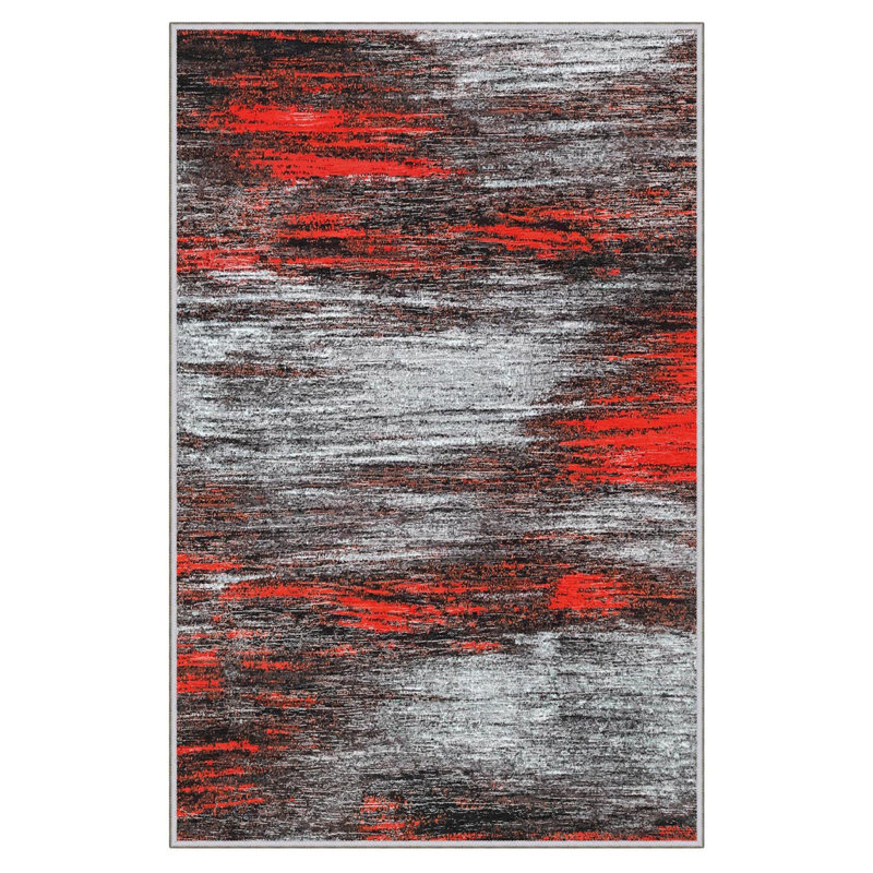 Premium Hall Carpet, 2.6 x 4.9 Feet, 100% Polyester, 650 gr/m² | Antibacterial, Non-Slip PVC Dot Underside, 0.3 in Pile Height | Machine Washable, 3D Digital Print, Durable & Stylish for Home Décor