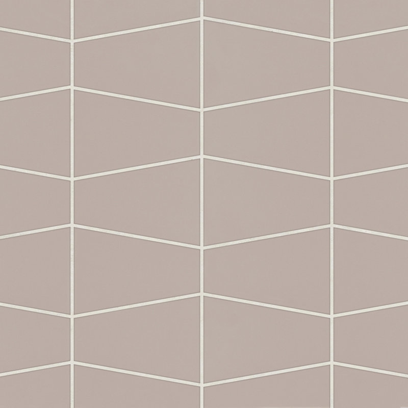 Marin Trapezoid Matte Porcelain Mosaic Tile, Coastal Cliff