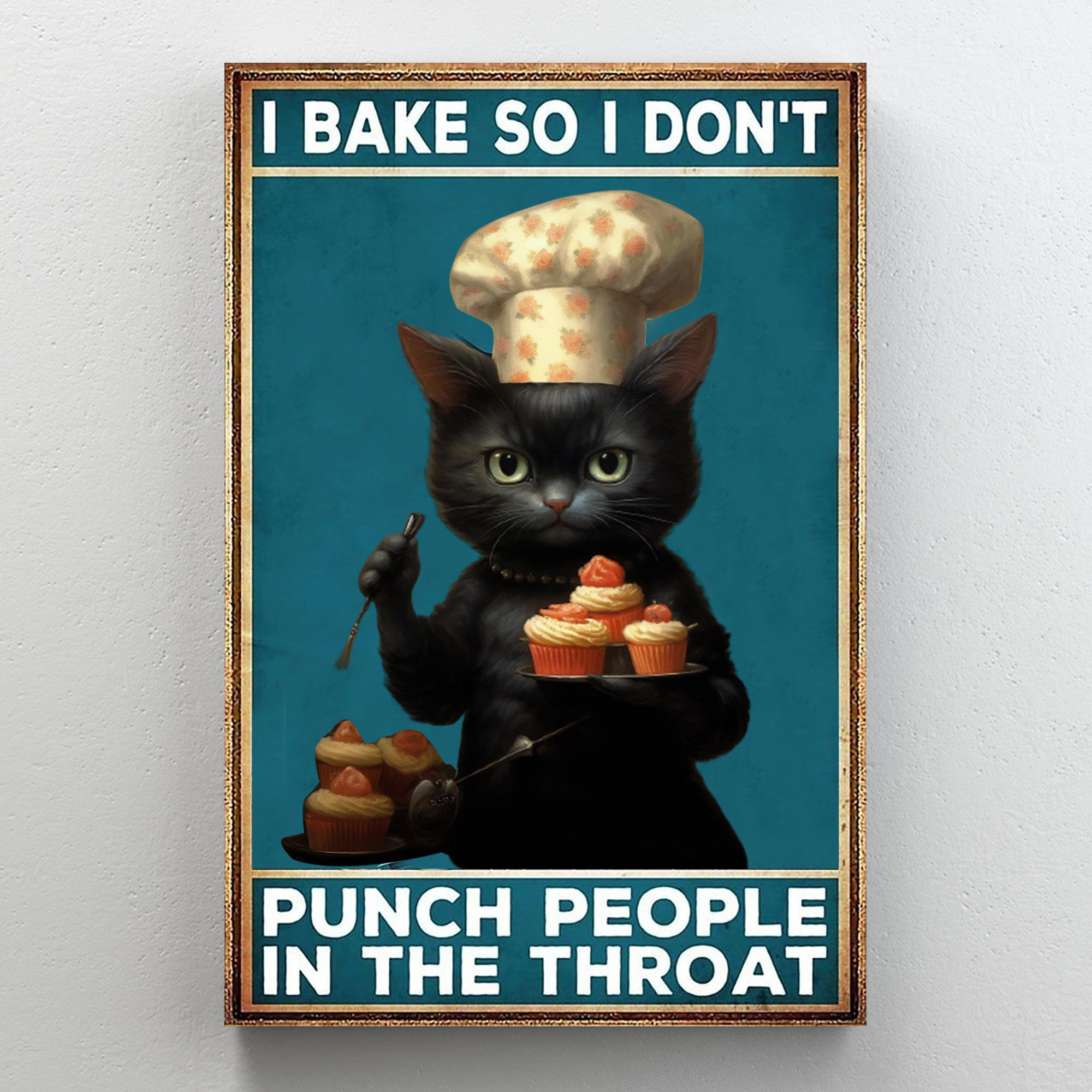 Trinx I Bake So I Dont Punch People On Canvas Graphic Art | Wayfair