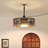 20 Inch Outdoor Indoor Caged Ceiling Fan with LED Lights, IP44 Waterproof Dark Walnut-1348977313