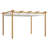 10 Ft.W Metal Pergola with Canopy,wood-94286574-94286576