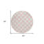 Tapis rond lavable à pois 8 po