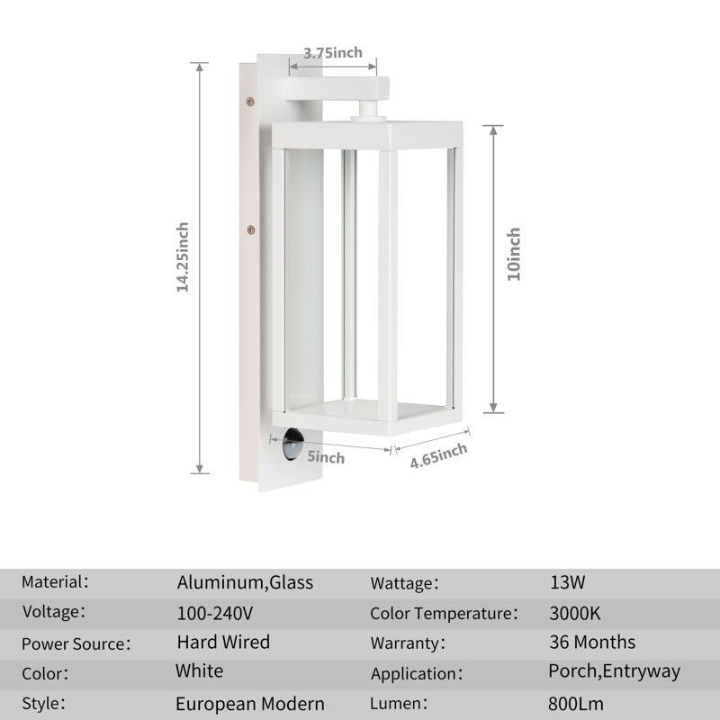 Ensemble de 2 appliques murales d'extérieur IP54, Blanc